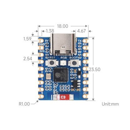 Waveshare ESP32-C6 Mini WiFi 6 & Bluetooth 5 Dual Processors Development Board, Spec: Zero-M - Boards & Shields by Waveshare | Online Shopping UK | buy2fix