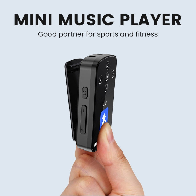 MP3 Bluetooth Music Player HIFI Sports Clip Touch Screen MP4, Memory: 32GB(Black) - MP3 Player by buy2fix | Online Shopping UK | buy2fix