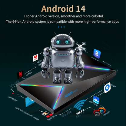 2G+16G AU Plug R69PLUS Allwinner H728 Octa-Core ARM Cortex A55 Android 14 Network Box Player - Others by buy2fix | Online Shopping UK | buy2fix