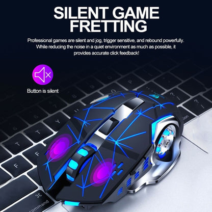 T-WOLF Q13 2.4GHz 6-keys RGB Colorful Light Gaming Wireless Mouse, Color: Single Mode White - Wireless Mice by T-WOLF | Online Shopping UK | buy2fix