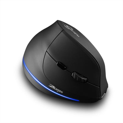 ZELOTES F35 6-buttons Vertical Grip Ergonomic Rechargeable Wireless Mouse(Blue Light) - Wireless Mice by ZELOTES | Online Shopping UK | buy2fix