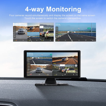 10.36-Inch Car Central Control Smart Player With 4-Way Camera 64G TF Card - Car Monitor by buy2fix | Online Shopping UK | buy2fix