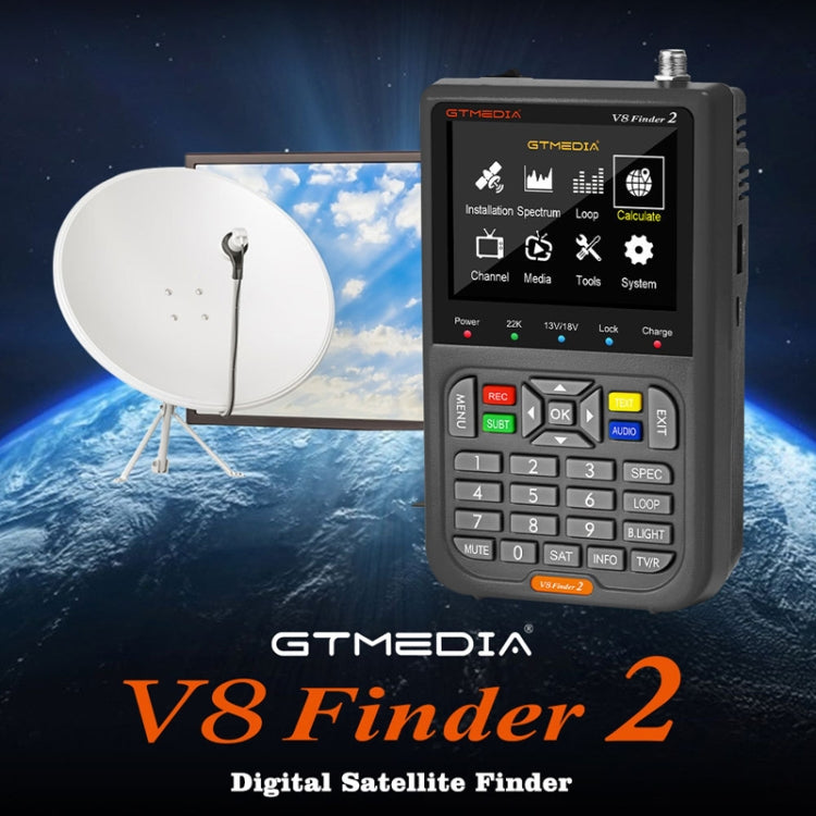 GTMedia Full HD Digital Satellite Finder With 3.5 Inch LCD Screen - Satellite Finder by GTMedia | Online Shopping UK | buy2fix