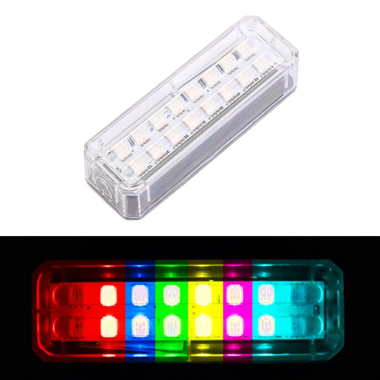 Solar Car Warning Double-Row Flashing Lights, Color: Colorful - Warning Lights by buy2fix | Online Shopping UK | buy2fix