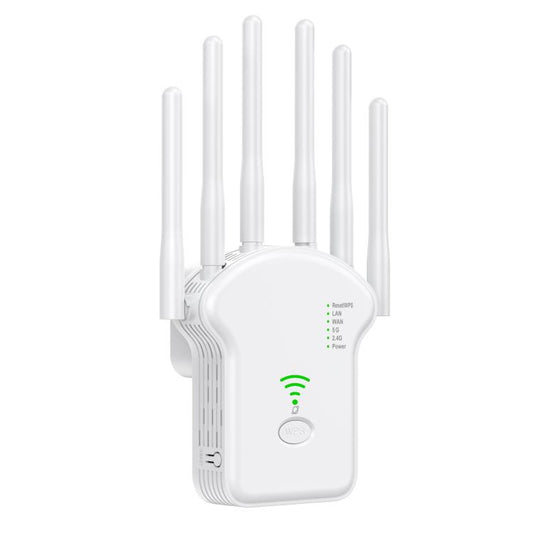 Urant U13 1200Mbps 2.4G/5G Dual Band WiFi Repeater Signal Amplifier EU Plug White - Broadband Amplifiers by Urant | Online Shopping UK | buy2fix