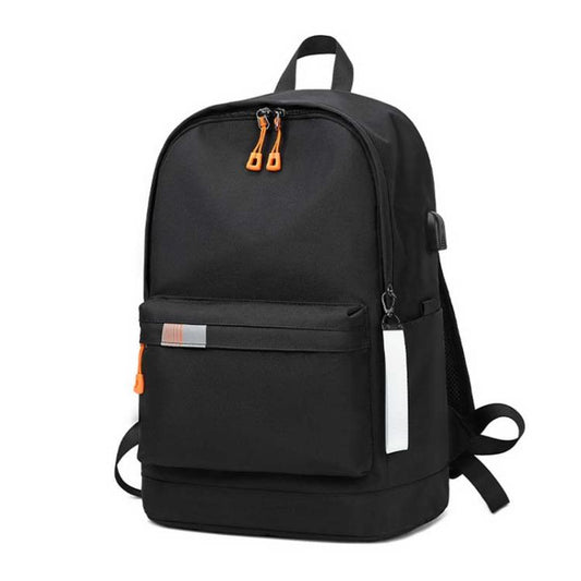 SKV B21071 Large Capacity Student School Bags Leisure Traveling Double Shoulder Laptop Backpack(Black) - Backpack by SKV | Online Shopping UK | buy2fix