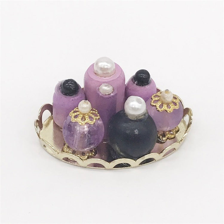 3 PCS Mini Doll House Dressing Table Decoration Cosmetic Set(Purple) - Pretend Play Toys by buy2fix | Online Shopping UK | buy2fix