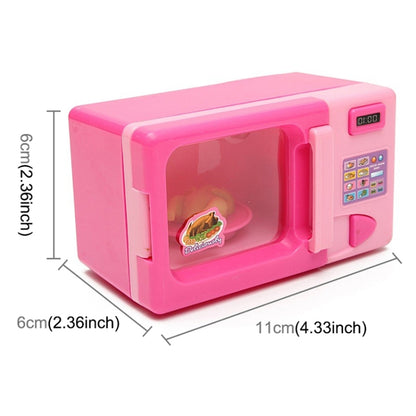 Children Mini Cute Microwave Oven Pretend Role Play Toy Educational for Kids Kitchen Toys(Pink) - Pretend Play Toys by buy2fix | Online Shopping UK | buy2fix