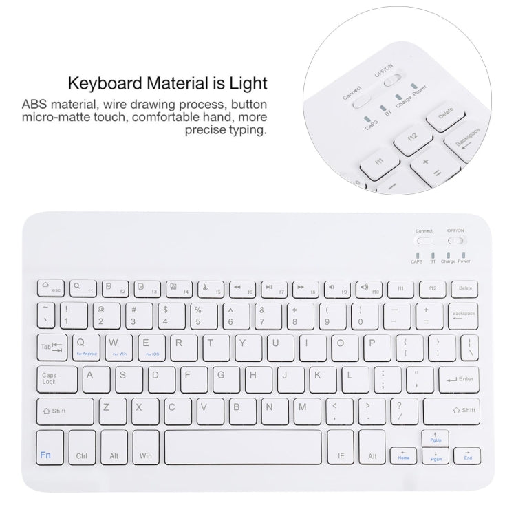 AM10 2 in 1 Removable Bluetooth Keyboard + Protective Leather Tablet Case with Holder for Lenovo M10 FHD Plus 10.3 inch(Rose Gold) - Lenovo Keyboard by buy2fix | Online Shopping UK | buy2fix