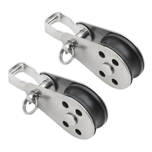 2 PCS 316 Stainless Steel Yacht Pulley - Marine Accessories & Parts by buy2fix | Online Shopping UK | buy2fix