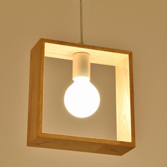 Home Decoration Personality Creative Simple Solid Wood Geometric Pendant Lights (Square) - Celling Lights & Chandeliers by YWXLight | Online Shopping UK | buy2fix