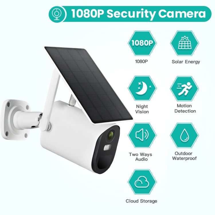 T20 1080P Full HD 4G (EU Version) Solar Powered Camera, Support PIR Human Body Infrared Sensor, Night Vision, Two Way Audio, TF Card - Security by buy2fix | Online Shopping UK | buy2fix