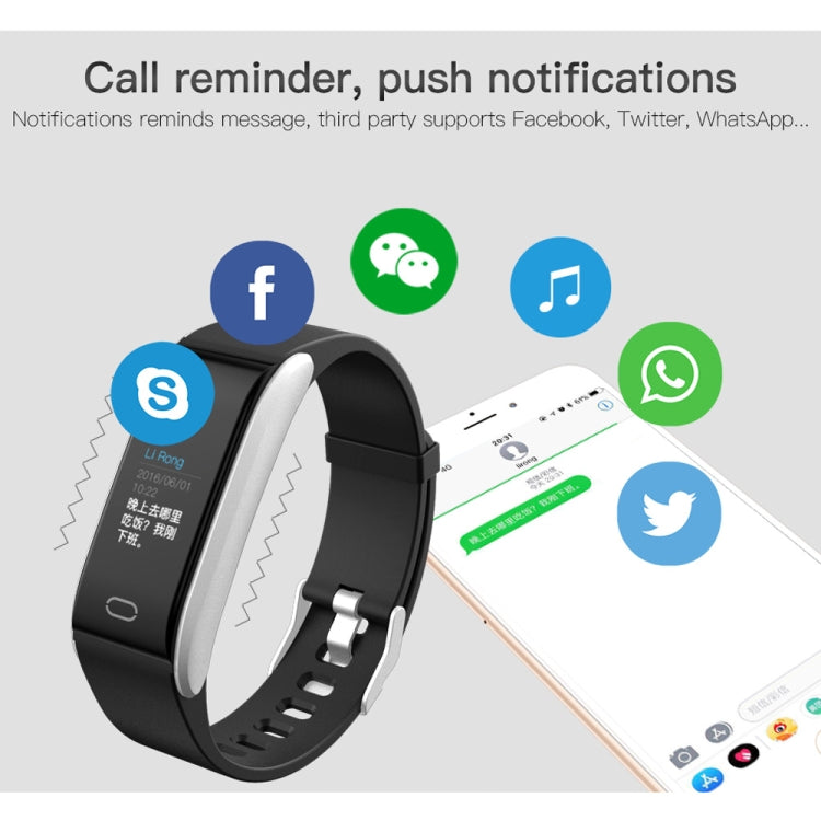 B11 0.96 inches IPS Color Screen Smart Bracelet IP67 Waterproof, Support Call Reminder /Heart Rate Monitoring /Blood Pressure Monitoring /Sleep Monitoring / Sedentary Reminder (Red) - Smart Wear by buy2fix | Online Shopping UK | buy2fix