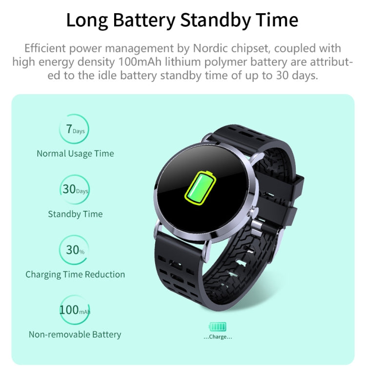 CV08C 1.0 inches TN Color Screen Smart Bracelet IP67 Waterproof, Metal Watchband, Support Call Reminder /Heart Rate Monitoring /Sleep Monitoring / Sedentary Reminder (Black) - Smart Wear by buy2fix | Online Shopping UK | buy2fix