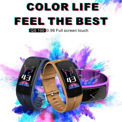 QS100 0.96 inches TFT Color Screen Smart Bracelet IP67 Waterproof, Support Call Reminder /Heart Rate Monitoring /Sleep Monitoring /Sedentary Reminder /Blood Pressure Monitoring (Black) - Smart Wear by buy2fix | Online Shopping UK | buy2fix