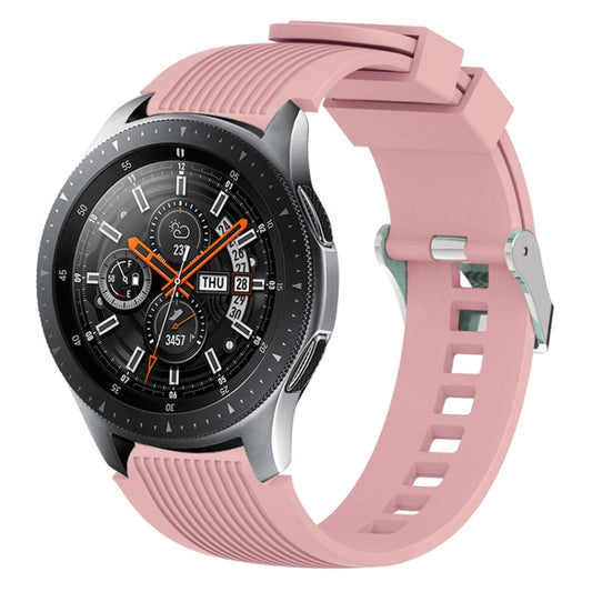 Vertical Grain Watch Band for Galaxy Watch 46mm(Pink) - Smart Wear by buy2fix | Online Shopping UK | buy2fix
