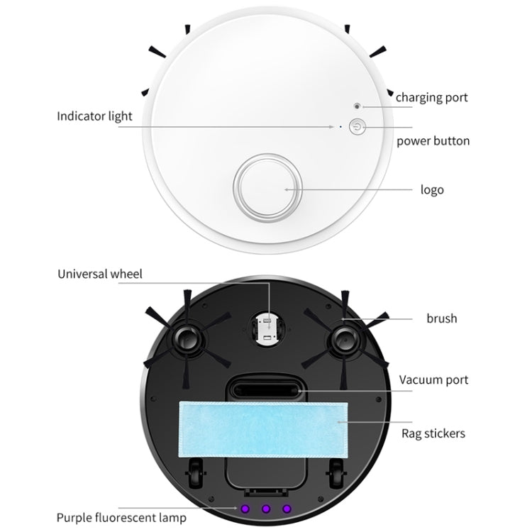 BOWAI OB12 Household Intelligent USB Charging Sweeping Robot (White) - Consumer Electronics by buy2fix | Online Shopping UK | buy2fix