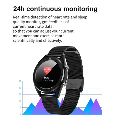 DT28 1.54inch IP68 Waterproof Silicone Strap Smartwatch Bluetooth 4.2, Support Incoming Call Reminder / Blood Pressure Monitoring / Watch Payment(Black Silver) - Smart Wear by buy2fix | Online Shopping UK | buy2fix