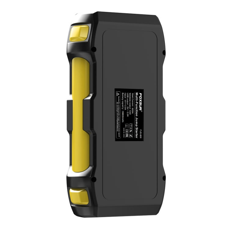 FOXSUR FJS-800 12V Car Multifunctional Wireless Charging Emergency Start Power Supply (Yellow) - Power Bank by FOXSUR | Online Shopping UK | buy2fix