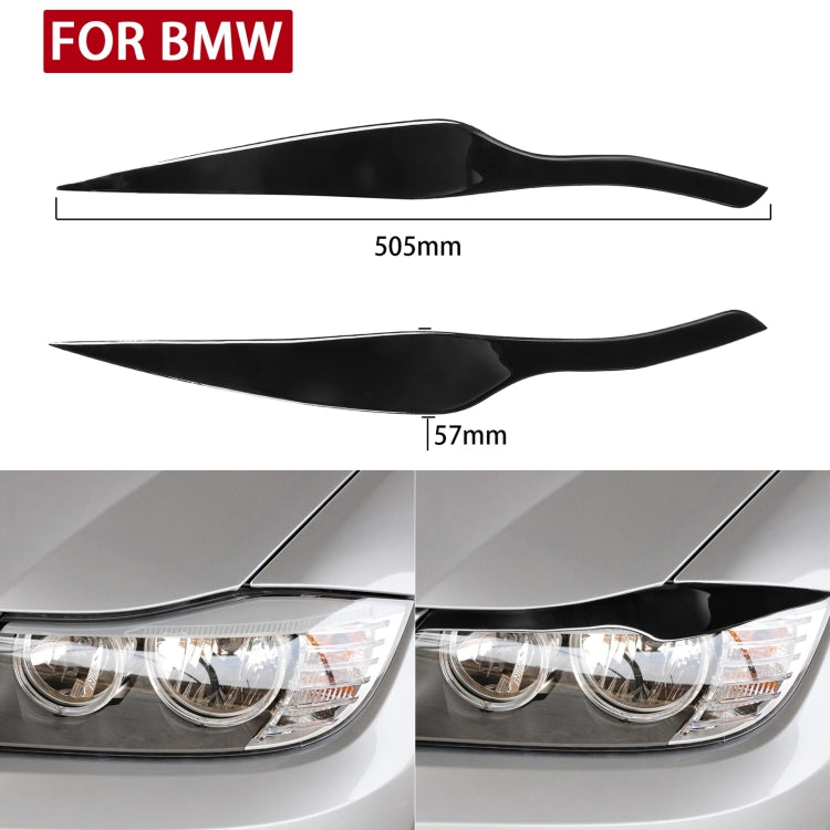 Pair Car Lamp Eyebrow Soft Decorative Sticker for BMW 3 Series E90 2005-2012(Black) - In Car by buy2fix | Online Shopping UK | buy2fix