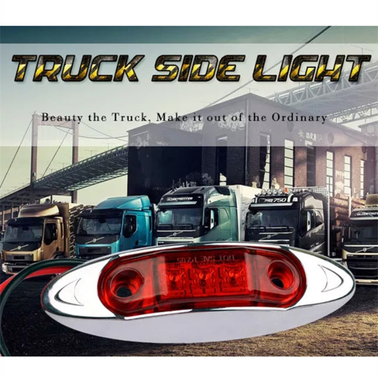 10 PCS DC 10-30V Car Truck Trailer Piranha 3-LED Side Marker Indicator Lights Bulb Lamp, Light Color: Red - Clearance Lights by buy2fix | Online Shopping UK | buy2fix