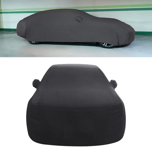 Anti-Dust Anti-UV Heat-insulating Elastic Force Cotton Car Cover for Business Car, Size: 4.8m~5.15m (Black) - PE Material by buy2fix | Online Shopping UK | buy2fix