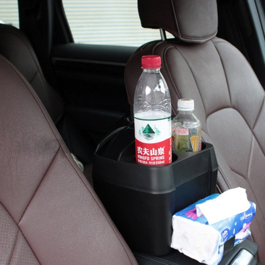 SHUNWEI SD-1605 Multifunction 3 in 1 Car Cup Holder Drink Bottle Can Garbage Can Portable Vehicle Trash Can Bin Rubbish Bin Organizer(Black) - Stowing Tidying by SHUNWEI | Online Shopping UK | buy2fix
