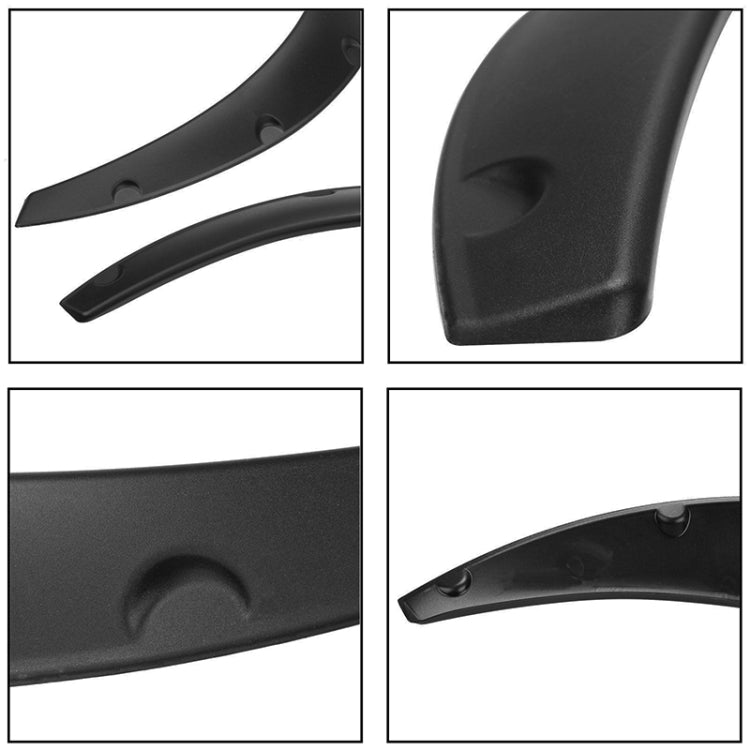 4 PCS Car Universal Fender Flares Wheel Eyebrow Black Not Painted Wheel Eyebrow - Mudguards by buy2fix | Online Shopping UK | buy2fix