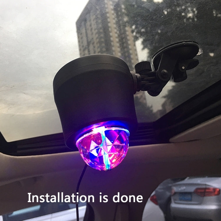 5V 6W Colorful Car Decoration DJ Light Sound Activated Rotating Strobe Effect Atmosphere Light Star Music Light Lamp with 6 RGB LED Lights, Cable Length:4m(Colorful Light) - Atmosphere lights by buy2fix | Online Shopping UK | buy2fix