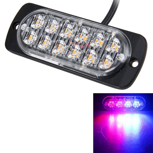 DC 12V-24V 2W 12LEDs SMD-2835 Lamps 17 Flash Patterns 3 Lines Car Flash Lamp Waterproof Car Truck Emergency Strobe Flash Warning Light, Cable Length: 90cm - Warning Lights by buy2fix | Online Shopping UK | buy2fix