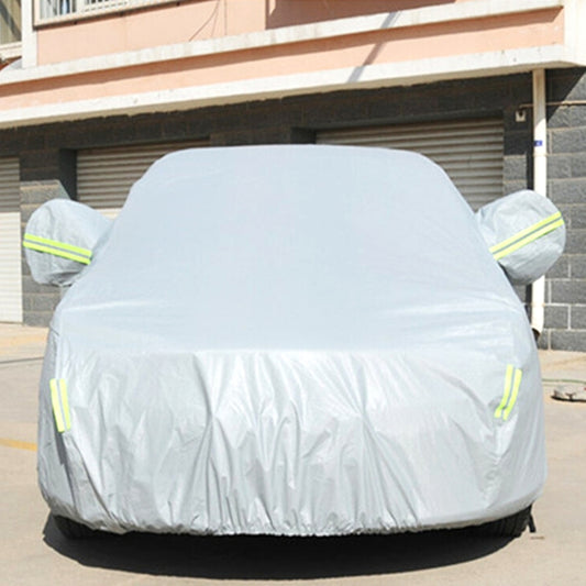 PVC Anti-Dust Sunproof Sedan Car Cover with Warning Strips, Fits Cars up to 4.9m(191 inch) in Length - PE Material by buy2fix | Online Shopping UK | buy2fix