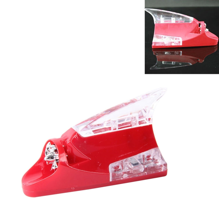 CB-073 Colorful Warning Light Wind Power Shark Fin Antenna Car Decoration(Red) - Aerials by buy2fix | Online Shopping UK | buy2fix