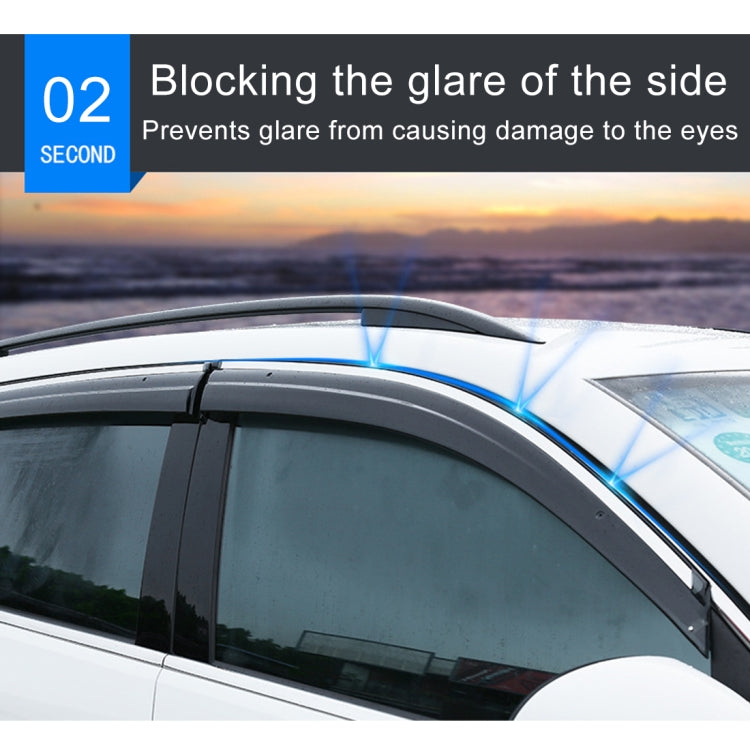 4 PCS Window Sunny Rain Visors Awnings Sunny Rain Guard for Ford Focus 2012-2018 Version Sedan - Window Foils & Solar Protection by buy2fix | Online Shopping UK | buy2fix