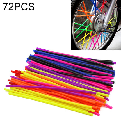 72 PCS 24cm Colorful Wheel Modified Spoke Skin Cover Wrap Kit for Pipe Motorcycle / Motocross / Bike - Ornamental Parts by buy2fix | Online Shopping UK | buy2fix