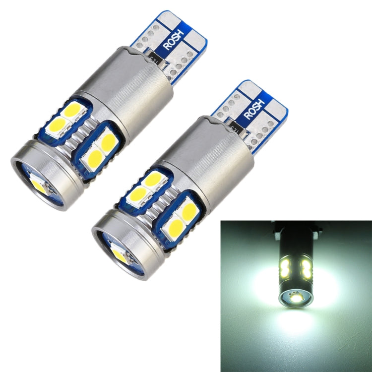 2 PCS T10 / W5W / 168 / 194 DC12V 2.2W 6000K 180LM 9LEDs SMD-3030 Car Clearance Light, with Decoder - Clearance Lights by buy2fix | Online Shopping UK | buy2fix