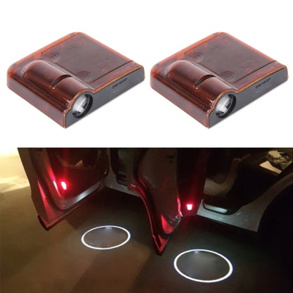 2 PCS LED Ghost Shadow Light, Car Door LED Laser Welcome Decorative Light, Display Logo for Audi Car Brand(Red) - Door Lights by buy2fix | Online Shopping UK | buy2fix