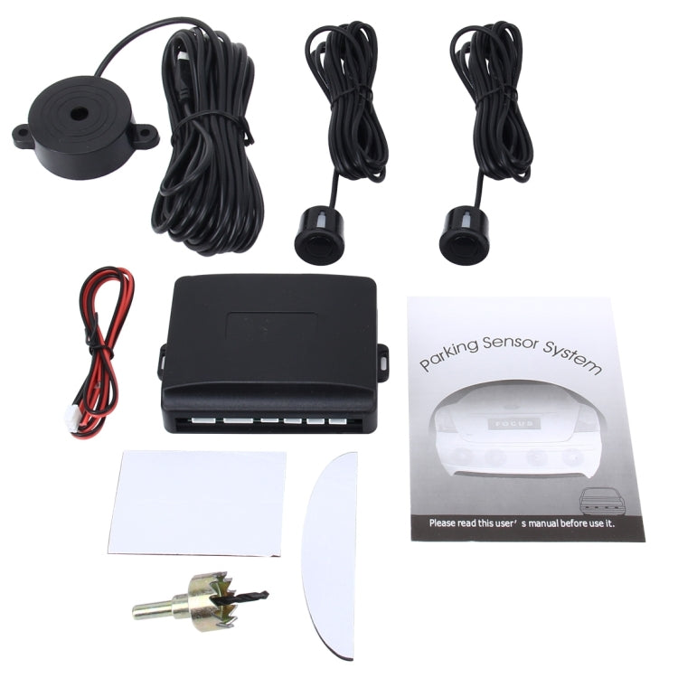 Car Buzzer Reverse Backup Radar System - Premium Quality 2 Parking Sensors Car Reverse Backup Radar System - In Car by buy2fix | Online Shopping UK | buy2fix