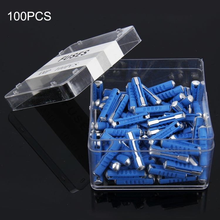 100 PCS Car Auto Fuse European Automotive Fuse (25A Blue) - In Car by buy2fix | Online Shopping UK | buy2fix