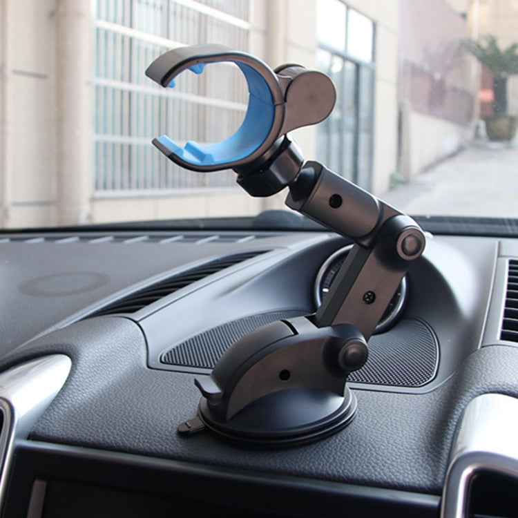 SHUNWEI SD-1112B Car Auto Glutinous Snake Style Adjustable Arm Double Layer PU Base Phone Mount Holder, For Most of Device Length between 31mm and 106mm - Car Holders by SHUNWEI | Online Shopping UK | buy2fix