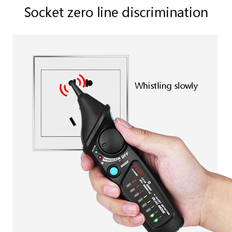 BSIDE AVD06 Non-contact AC Voltage Detectors 12~1000V Induction Electroprobe Pen Type ACV Electric Testers Household Tool with LED Light(Black) - Voltage Detector by buy2fix | Online Shopping UK | buy2fix