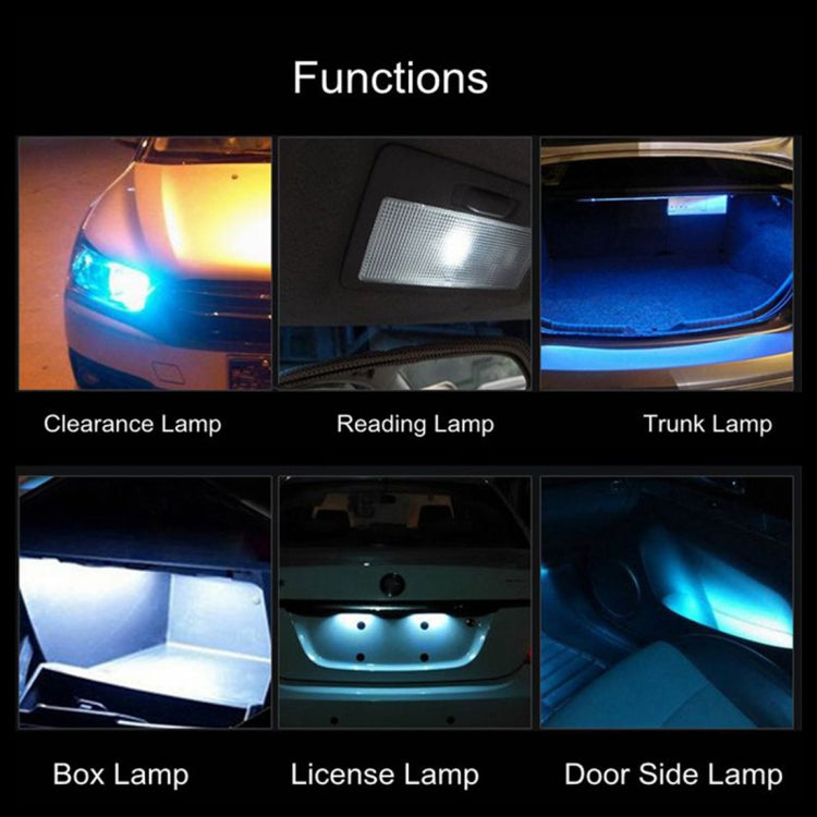 2 PCS T10 DC12V / 1.8W / 6000K / 140LM 4LEDs SMD-3030 Car Clearance Light - In Car by buy2fix | Online Shopping UK | buy2fix