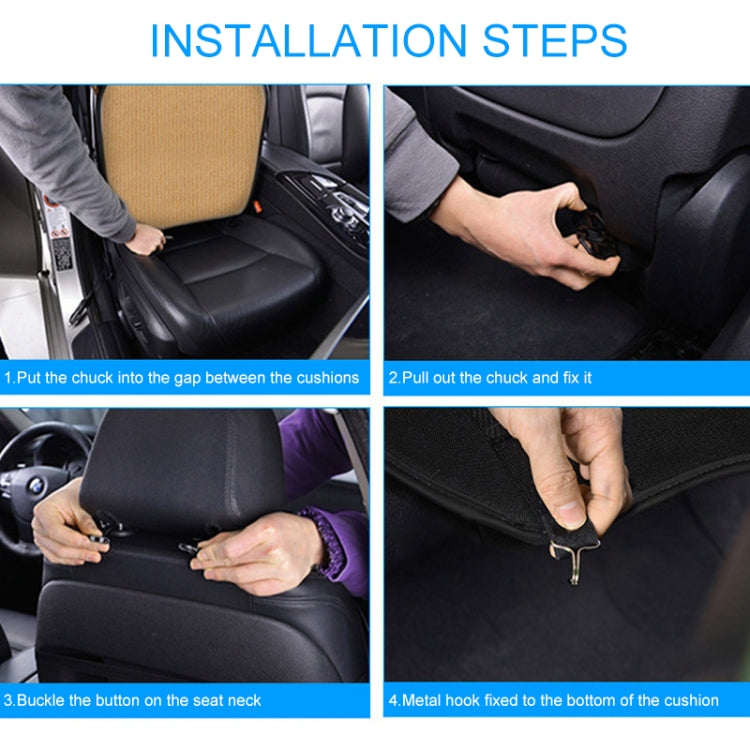 Car 12V Cushion Summer USB Breathable Ice Silk Seat Cover, Eight Fans + Ventilation and Refrigeration (Black) -  by buy2fix | Online Shopping UK | buy2fix