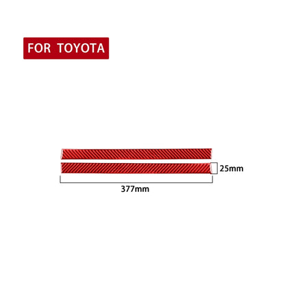 2 PCS / Set Carbon Fiber Car Rearview Mirror Anti Chafing Strip Decorative Sticker for Toyota Tundra 2014-2018,Left and Right Drive Universal(Red) - In Car by buy2fix | Online Shopping UK | buy2fix