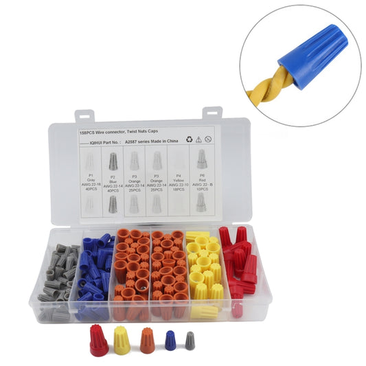 158 PCS Car Electrical Wire Nuts Crimp Wire Terminal Wire Connect Assortment Kit - In Car by buy2fix | Online Shopping UK | buy2fix