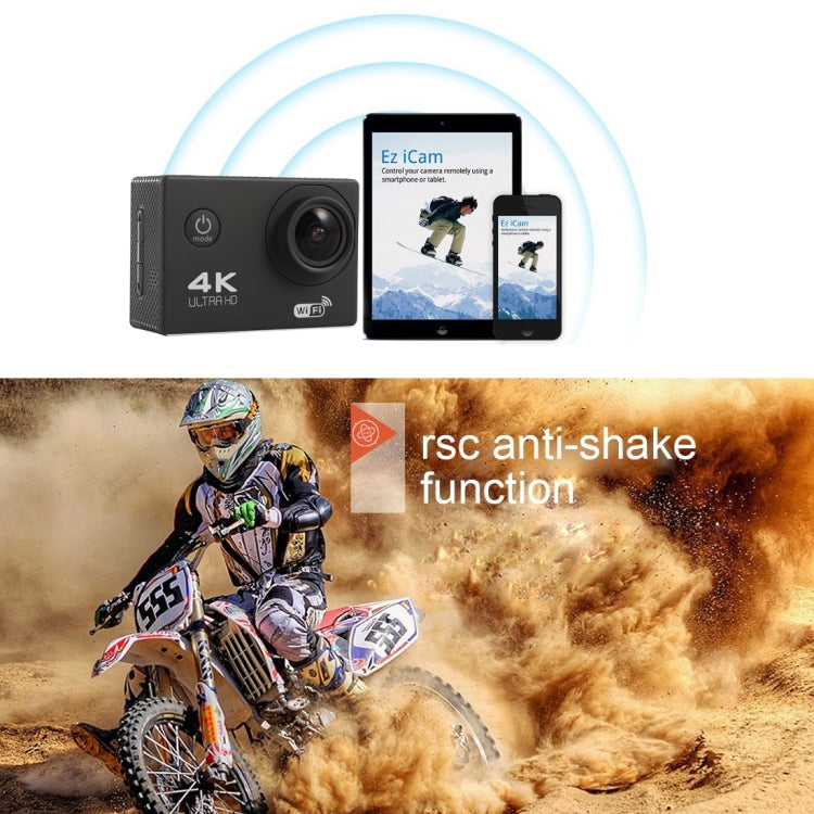 F60 2.0 inch Screen 170 Degrees Wide Angle WiFi Sport Action Camera Camcorder with Waterproof Housing Case, Support 64GB Micro SD Card(Gold) - DJI & GoPro Accessories by buy2fix | Online Shopping UK | buy2fix