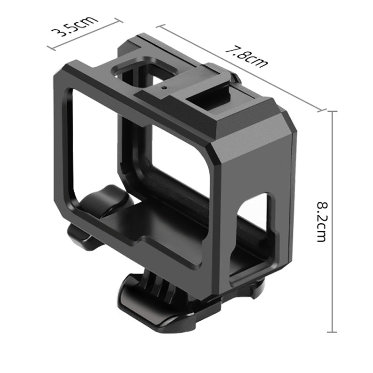 For GoPro HERO10 Black / HERO9 Black ABS Plastic Border Frame Mount Protective Case with Buckle Basic Mount & Screw (Black) - DJI & GoPro Accessories by buy2fix | Online Shopping UK | buy2fix