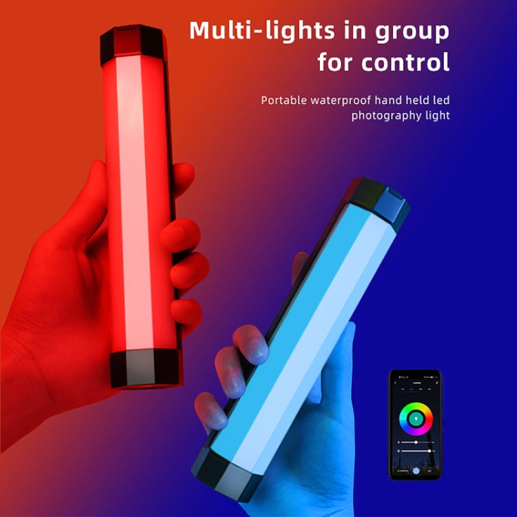 LUXCeO RGB Colorful Photo LED Stick Video Light APP Control Adjustable Color Temperature Waterproof Handheld LED Fill Light with Remote Control(Black) -  by LUXCeO | Online Shopping UK | buy2fix