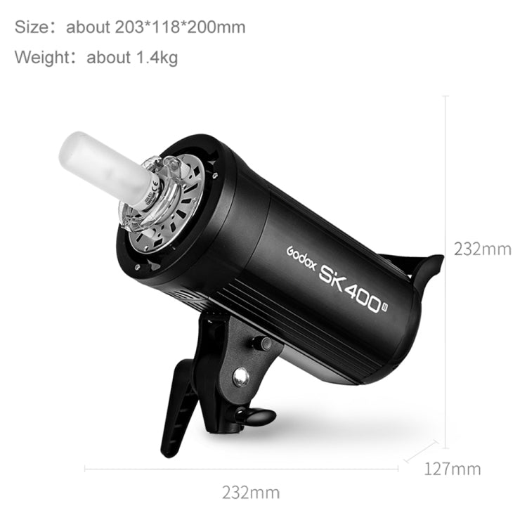 Godox SK400II Studio Flash Light 150Ws Bowens Mount Studio Speedlight(UK Plug) - Camera Accessories by Godox | Online Shopping UK | buy2fix