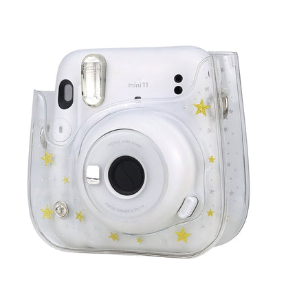 Stars Crystal PVC Hard Case Camera Bag with Shoulder Strap for FUJIFILM Instax Mini 11 (Transparent) - Camera Accessories by buy2fix | Online Shopping UK | buy2fix