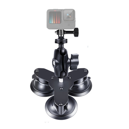 Triangle Suction Cup Mount Holder with Tripod Adapter & Screw & Phone Clamp & Anti-lost Silicone Net for for GoPro Hero11 Black / HERO10 Black /9 Black /8 Black /7 /6 /5 /5 Session /4 Session /4 /3+ / ... ction and Other Action Cameras, Smartphones(Black) - DJI & GoPro Accessories by buy2fix | Online Shopping UK | buy2fix